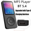 f67b7364051d6489 MP3 1.8 in Built-in Speaker HiFi Lossless Music Player Bluetooth 5.4 Type-C Walkman Support FM Radio E-Book Recording
