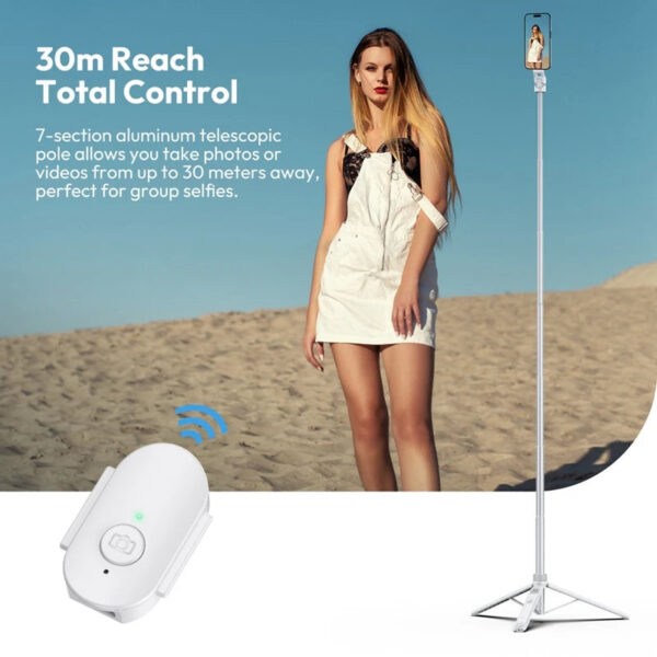 f685e9578ba5d143 Ulanzi TT88 1.44M Overhead Selfie Stick Phone Tripod with Magnetic Clamp Wireless Remote Extension Tripod for LiveStreaming Vlog