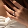 f687bf0570586341 MODIAN D Color Round Moissanite Rings 925 Sterling Silver Fashion Simple Ring For Women Wedding Statement Jewelry Gifts