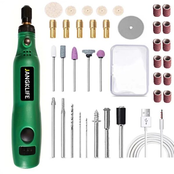 f68c87fa02c5b7cb USB Cordless Rotary Tool Kit Woodworking Engraving Pen DIY For Jewelry Metal Glass Mini Wireless Drill