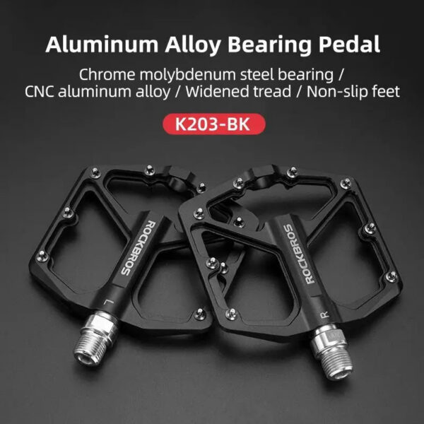 f6a007f539f7e5e2 ROCKBROS Bike Pedals Aluminum Alloy Anti-slip Bicycle Pedals Ultralight Sealed Bearing One-piece MTB Road Mountain Cycling Pedal