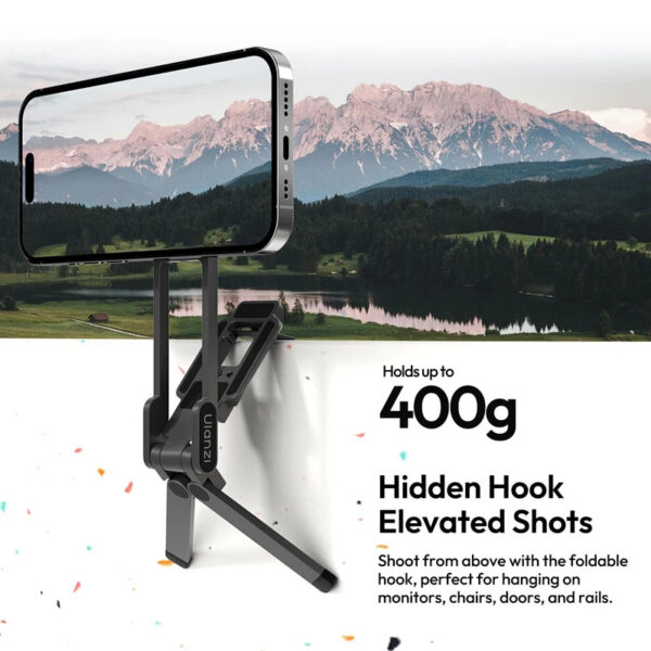 f6bd699a7165cbca Ulanzi MA38 MagLock Phone Stand Magnetic Phone Stand for iPhone 16 15 14 13 with Hidden Hook for Slopes Walls
