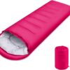 f6ca54e12223a874 Sleeping Bag, Lightweight 3 Season Weather Sleep Bags for Kids Adults Girls Women, Microfiber Filled 5-20 Degree for Backpacking/Hiking/Camping/Mountaineering with Compression Sack
