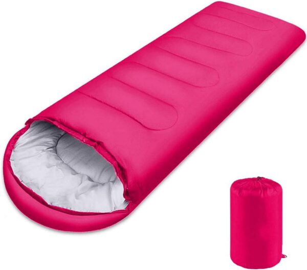 f6ca54e12223a874 Sleeping Bag, Lightweight 3 Season Weather Sleep Bags for Kids Adults Girls Women, Microfiber Filled 5-20 Degree for Backpacking/Hiking/Camping/Mountaineering with Compression Sack