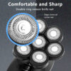 f6cdf038ea0a7ee7 Electric Shavers 5 In 1 7D Men's Rechargeable Bald Head Shaver 7 Floating Heads Beard Nose Ear Hair Trimmer Razor Clipper Brush 221025
