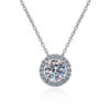 f6d918dc353c71a7 Certified Necklace for Women 0.5-2CT VVS Brilliant Moissanite Diamond Halo Pendent Necklaces Anniversary Gift