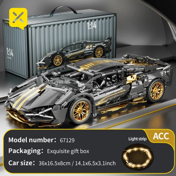 f6df6109f09cb285 ToyX 1:14 Supercar Building Block Toy Optional Power Group 14+ Technology Design Christmas Gift for Adults and Kids With Box