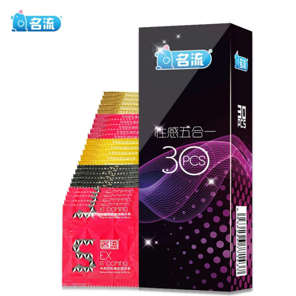 Mingliu 30pcs 5 Types In One Ultra Thin Condoms Sexy Latex Dots Pleasure Natural Rubber Condones Male Contraception Penis Sleeve
