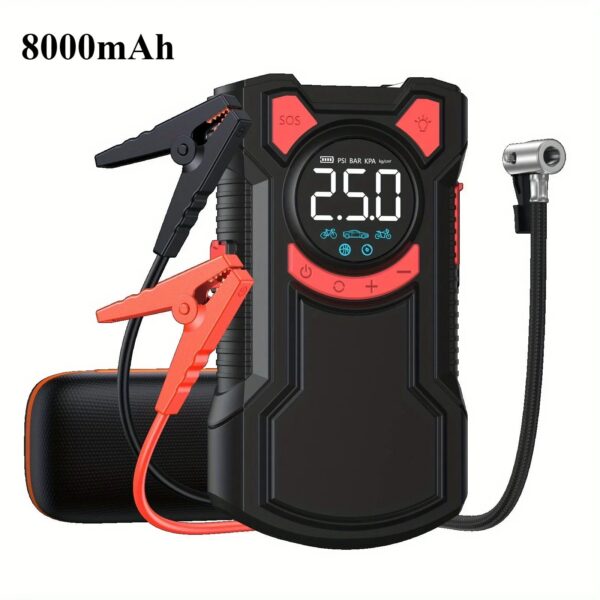 5-in-1 Jump Starter with Air Pump 3000A Peak Starter Box 150PSI Battery Pack with Digital Tire Inflator Car Battery Jump Starter