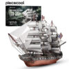 f6f872082866d954 Piececool 3D Metal Puzzles Saig Frigate Boat Model Building Kits Assembly DIY Kit for Adult Brain Teaser