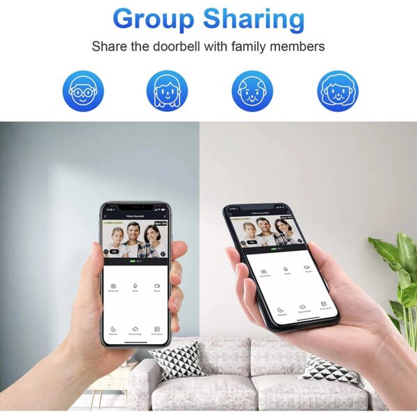 f707303ffdccef66 1080P Wireless Video Doorbell Camera WiFi Smart Door Bell Tuya Smart Home Security Motion Detect Night Vision Intercom Doorbell