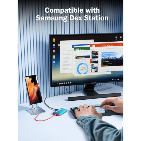 Lemorele Video Capture Card Switch Dock for Nintendo Switch/OLED USB C to HDMI-Compatible Cable Adapter 1080P60Hz 100W PD