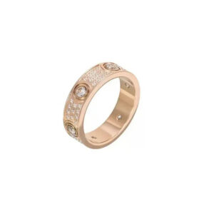 brand Jewelry Designer Couples Diamond Screw Ring Ladies stainless steel zircon jewelry Gift 6-10