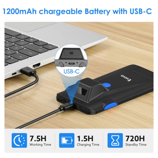 f722fe124b9e8263 Eyoyo 2D Phone Back Clip Bluetooth Barcode Scanner Portable Barcode Reader Data Matrix Code 1D 2D QR Scanner Android IOS System