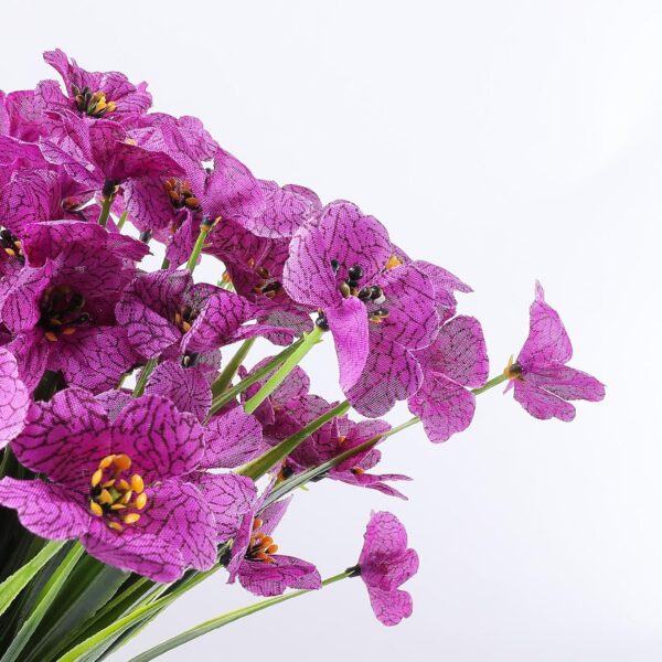 f736a82b271afcaa 24 Bundles Artificial Flowers for Outdoor,No Fade Fake Plastic Flowers Faux Plants for Decoration Hanging Planters Indoor Outside Garden Porch Window Box Home Wedding Farmhouse