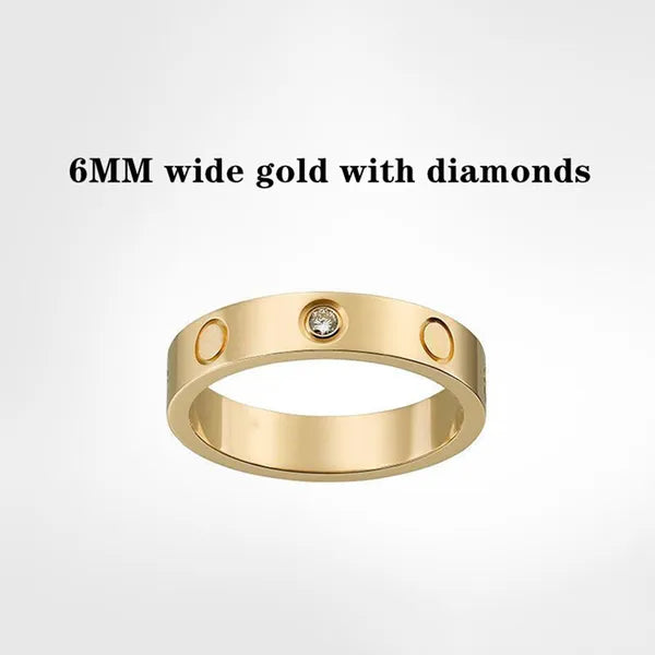 f73a931372d47152 designer ring Screw Mens Rings Woman Classic Lover for Love Wedding Diamond Ring Gold Sier Rose Never Fade Not Allergic -4/5/6mm