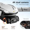 New V88 Mini Drone 8k HD Camera 4K Obstacle Avoidance Aerial Photography Optical flow Foldable Quadcopter 9KM With Parking Apron