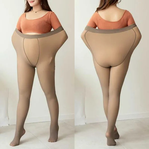 f756bb79aaf6a3ed Socks Hosiery Plus Size Winter Women's Sock Pants Thermal Translucent Pantyhose Woman Warm Leggings Fake Stockings Fleece Tights Skin Effect