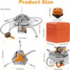 f77a8a464b332d82 Adiwo Camping Gas Stove, Windproof Backpacking Burner Cooking Stoves 6800W, Foldable Rocket Camping Stove with Carry Box, Outdoor Camping Gas Burner for Cooking, Hiking, Camping, Trekking, Picnic