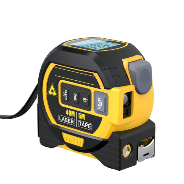 f78a94c425104f66 3 In 1 Measure Tape LCD Digital Rangefinder Infrared Ruler 40m/60m Laser Distance Meter Tool Magnetic Hook Metric Imperial