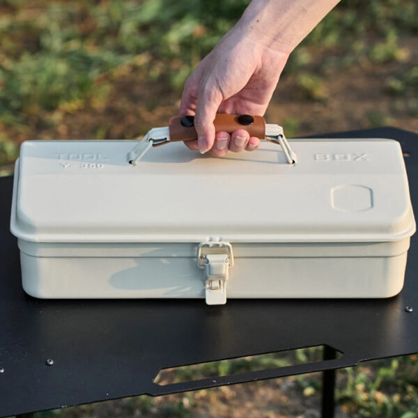 f78da67dae40ee72 Outdoor Tools Storage Box Portable Camping Picnic Hand Box Metal Tools Storage Box with Handle Sundries Storage Box