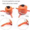 Fuel Can Stabilizer Canister Stand Gas Tank Bracket Stove Standard Bottle Shelf Tripod Folding Canister Stand (Orange)