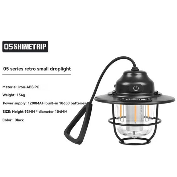 f79ea1b8a496af2b DUSSERSAT outdoor retro small chandelier, camping lamp, atmosphere lamp, USB rechargeable tent lamp, LED camping chandelier