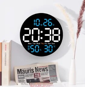 f7ae7169d56f5b1f 10inch LED Large Digital Wall with Remote Control Temperature Humidity Date Week Display Countdown Timing Clock Home Decor