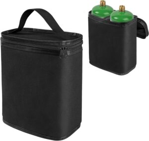 Propane Tank Bag, 1 lb./ 16 oz Fuel Cylinder Carry Bag, Refillable Propane Cylinder Tank Cover,Gas Tank Protective bag, 600D Oxford Fabric,Mini Tank Accessories, for Outdoor Camping,Cooking,Picnic