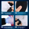 Romooa 2 Pieces Ultrasonic Electric Toothbrush Adults U Shaped Automatic Toothbr
