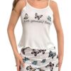 f7b72b39ff9ca28d SweatyRocks Women's Summer Strawberry Print Cami Top and Shorts Sleepwear Pamas Set