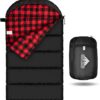 AGEMORE Cotton Flannel Sleeping Bag for Adults, Lightweight XXL Cotton Sleeping Bag for Camping Backpacking or Hiking, Water Resistant 3-4 Season Sleeping bag for Warm & Cool Weather