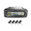 f7eae700c7995f3b TPMS Tire Pressure Monitoring Car Safety Alarm System Wireless Solar/USB Powered 4 Sensors with Color Digital Display