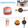 Awroutdoor 3500W Portable Windproof Camping Gas Stove with Adapter Convertor for Traveling Trekking