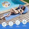 f7f9c47988a5566f Strandmatte mit aufblasbarem Kissen, tragbare Matte, 178 x 76 cm (blau)