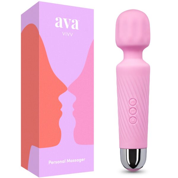 Ava Wand [Clit Stimulator Vibrators] Vibrator Woman Toy Gifts for Women 20 Patterns 8 Speeds of Pleasure Quiet & Small | Adult Sex Toys -Standard - Hot Pink