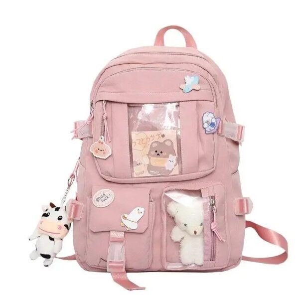 f7fda55cb3996e84 Popular Pink Purple Color Girls High School Student Backpack Bags