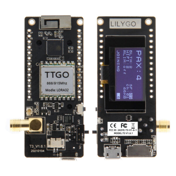 f80c702083273141 LILYGO® TTGO LoRa32 V2.1_1.6 Version 433/868/915Mhz ESP32 LoRa OLED 0.96 Inch SD Card Bluetooth WIFI Wireless Module ESP-32 SMA
