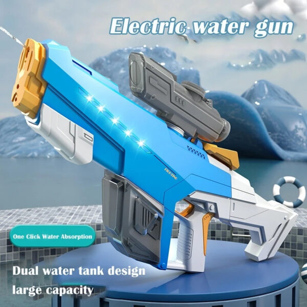 Fully Automatic Suction Gun Electric High Pressure Blaster Summer Outdoor Beach Pool Battle Party Water Toy
