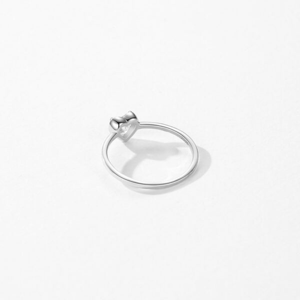 MODIAN Sterg Sier Minimalism Romantic Hearts Zirconia Ring Classic Basic Style Wedding Rings For Women Fine Jewelry