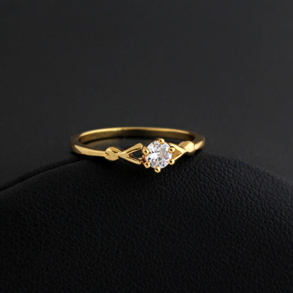 Ever Fade 14K Ring for Women Solitaire 2.0ct Round Cut Zirconia Diamond Wedding Band Bridal 14k Gold Jewelry