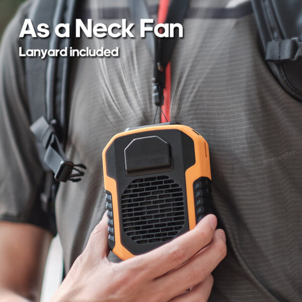 f83cba71f45b996c Kinscoter 6000mAh Hanging Neck/Waist USB Mini Portable Rechargeable Fan For Outdoor Camping Hiking Climbing Running Sports