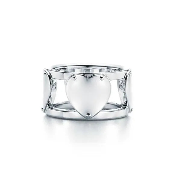 f849a5bbee8bc658 Designer Classic Open Double Sterling Sier High Quality Fashion Trend Couple Anniversary T Love Ring Christmas Gift First Choice