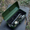 f84bdbf083b0a912 Outdoor Tools Storage Box Portable Camping Picnic Hand Box Metal Tools Storage Box with Handle Sundries Storage Box