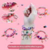 f84ec6d950fc1e24 DIY Bracelet Jewelry Girl Kids Making Accessories Kit with Beads Pendant Charms Bracelets and Necklace String