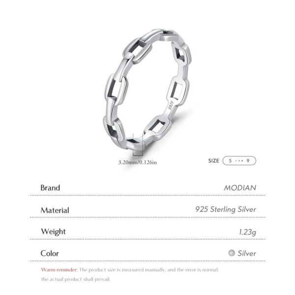 f85293112e0d4411 MODIAN 925 Sterling Silver Daily Retro Lock Eternity Bands Rings Vintage Stackable Party Fine Jewelry For Women Accessories