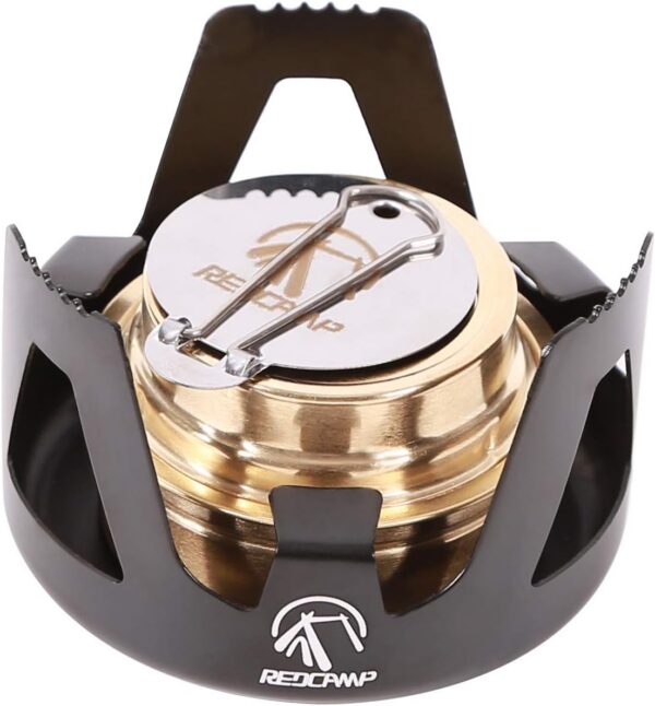 f855824d3da901fc REDCAMP Mini Spirit Burner, Ultralight Portable Alcohol Stove for Backpacking Hiking Outdoor, Small Lightweight Camping Stove for BBQ Cooking Picnic, Black