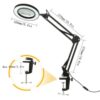f859ad7c35c520b0 72LED 8X/10X NEW Illuminated Magnifier USB 3 Colors LED Magnifying Glass for Soldering Iron Repair/Table Lamp/Skincare Beauty
