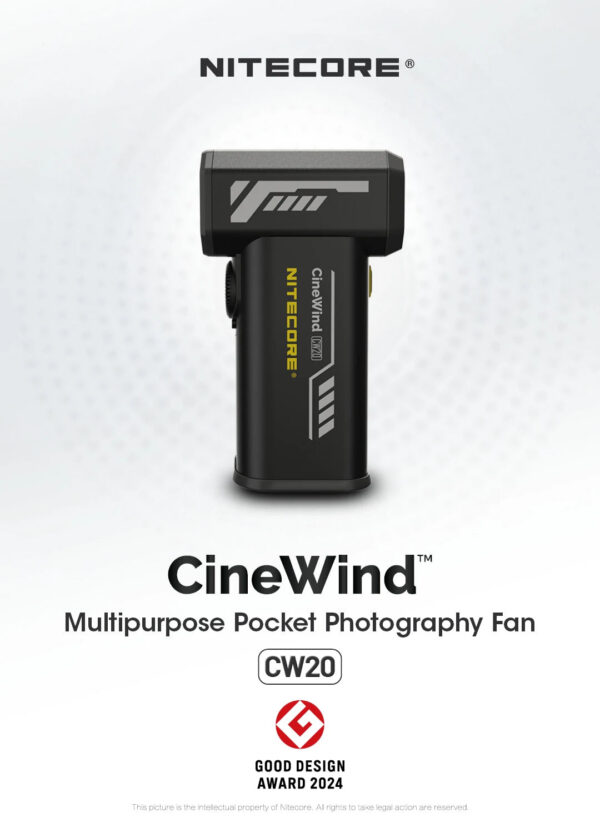 NITECORE CW20 Multipurpose Pocket Photography Fan Electric Portable Fan Stepless Wind Blower for Canon Sony Short Video Camping
