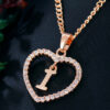26 Letter Zircon Necklace Jewelry Love Pendant